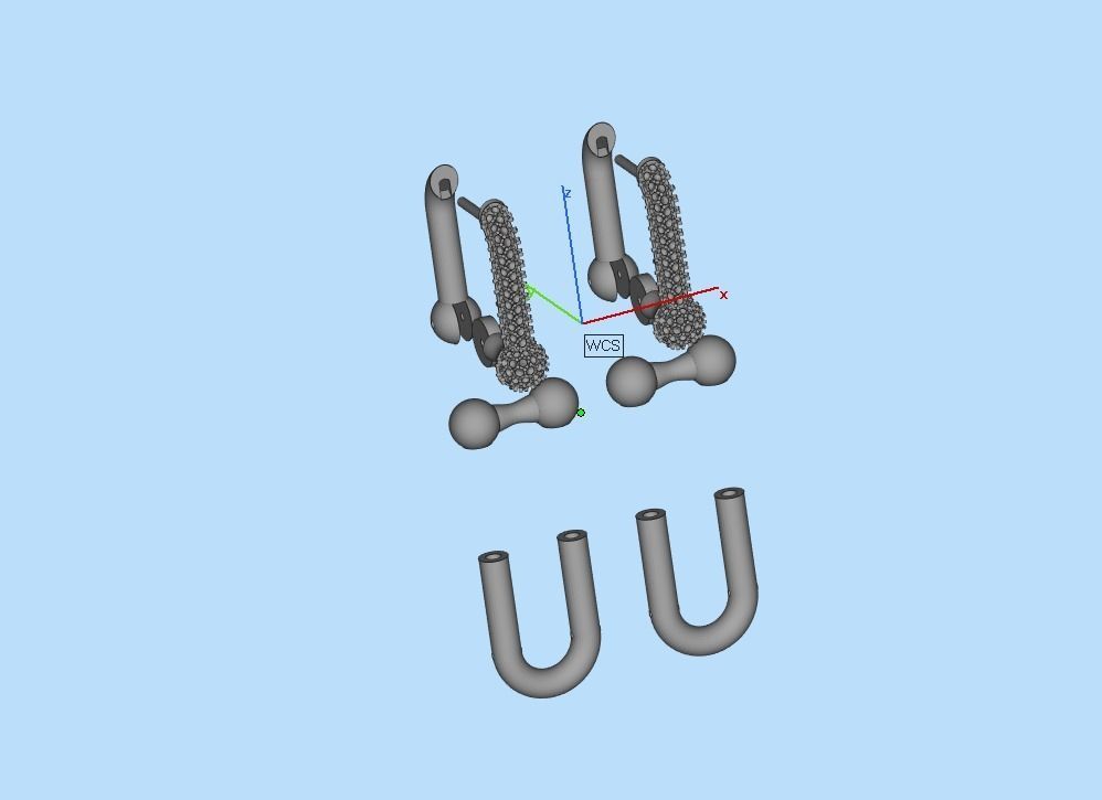 tiffany earrings with large links with bright diamonds 3D print model_36