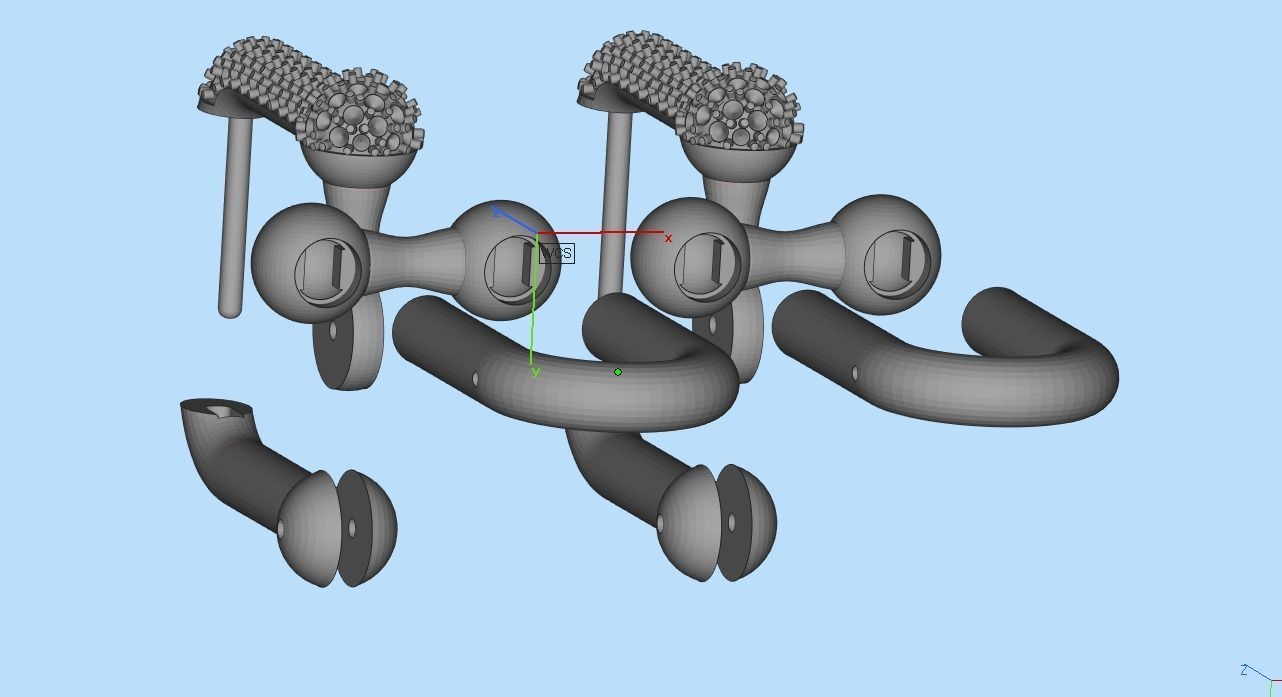 tiffany earrings with large links with bright diamonds 3D print model_41