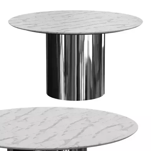 Knoll Arabescato Marble-Top Knife Edge Dining Table