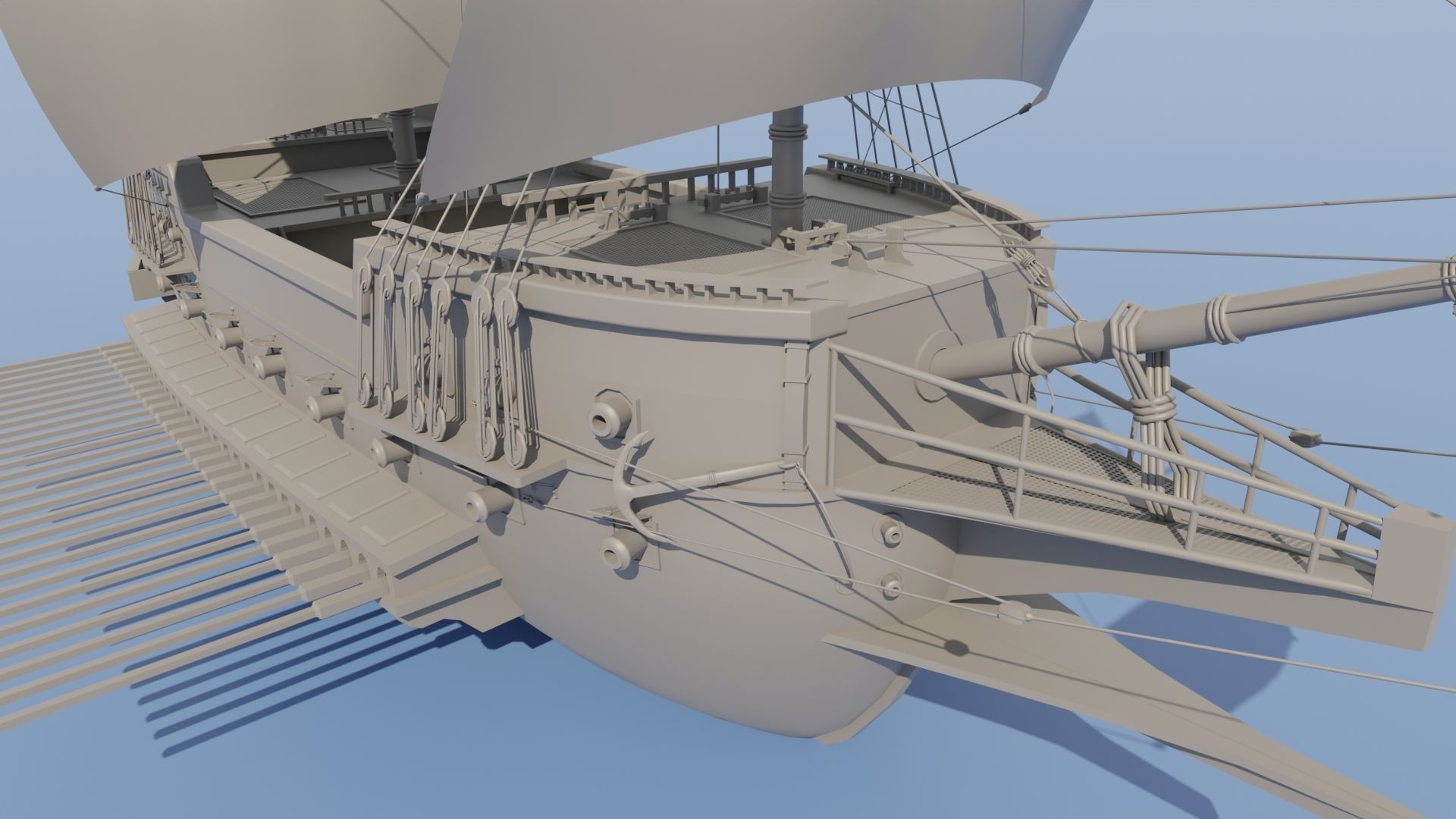 Galleon Ship 3D model_3