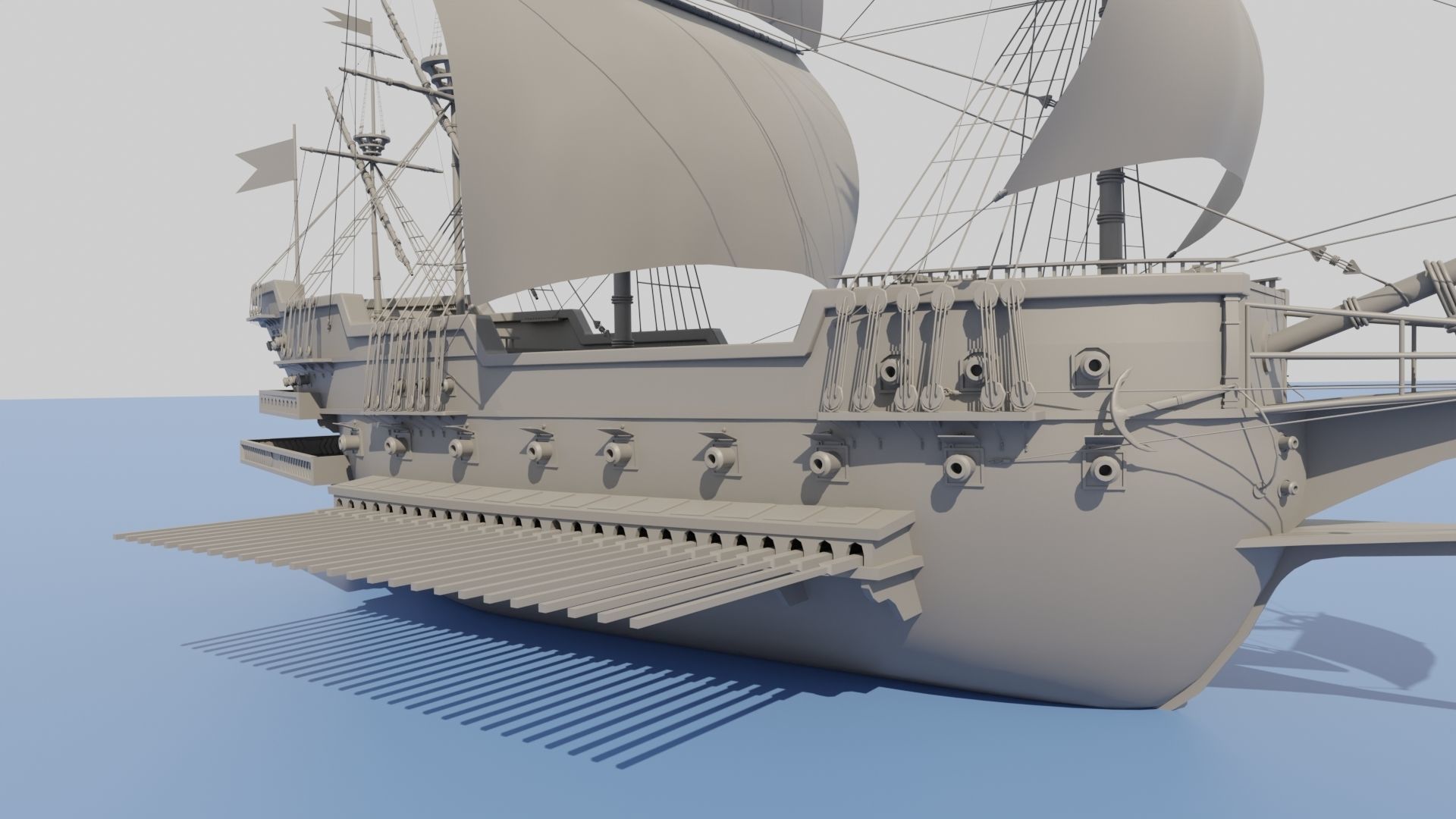 Galleon Ship 3D model_1