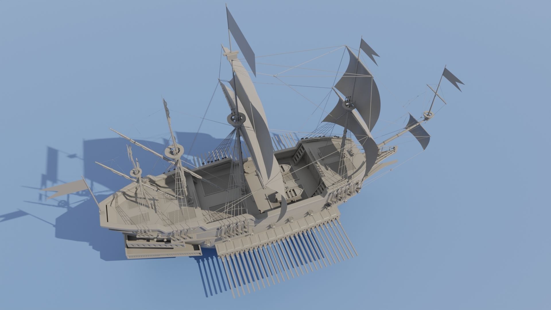 Galleon Ship 3D model_2