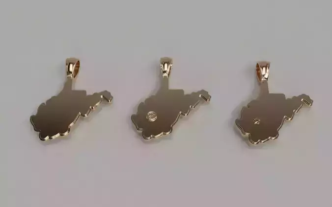 US State Flag Pendants - West Virginia