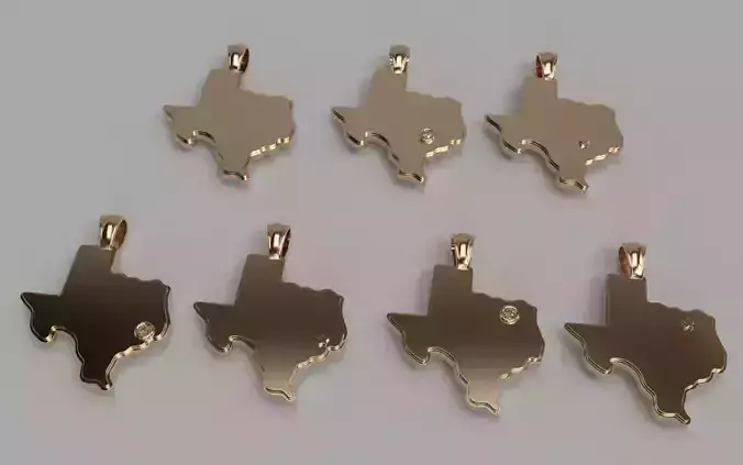 US State Flag Pendants - Texas