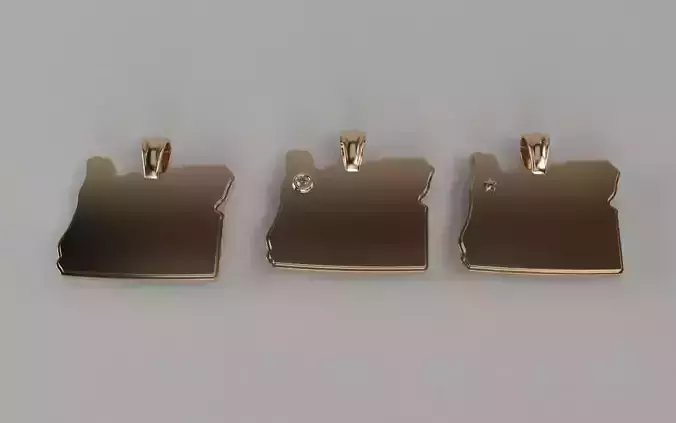 US State Flag Pendants - Oregon 3D print model