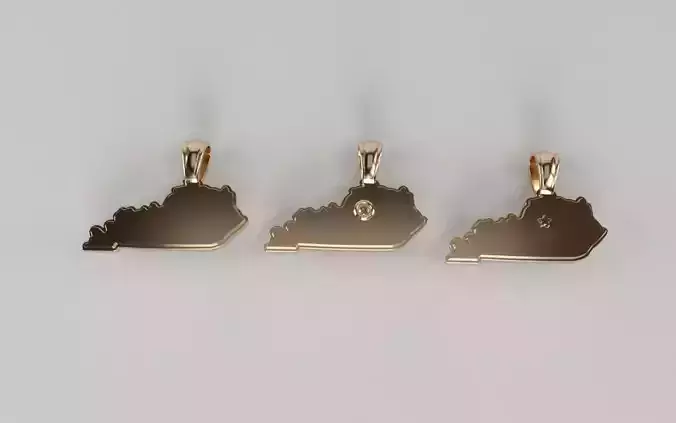 US State Flag Pendants - Kentucky 3D print model