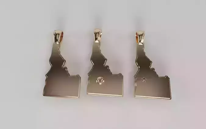 US State Flag Pendants - Idaho 3D print model