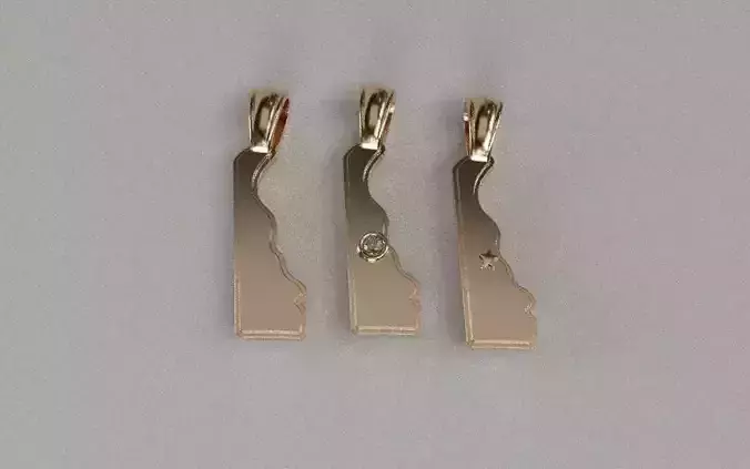 US State Flag Pendants - Delaware 3D print model