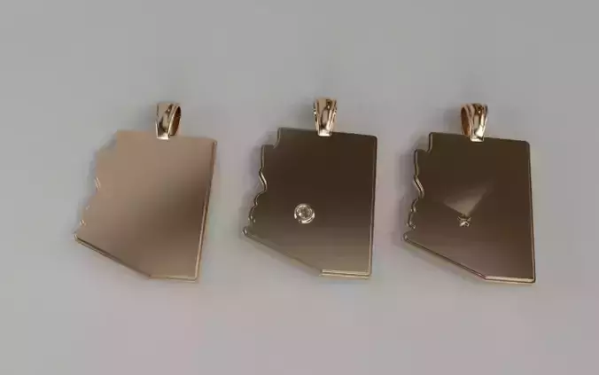 US State Flag Pendants - Arizona 3D print model