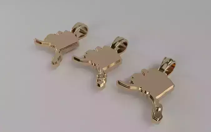 US State Flag Pendants - Alaska 3D print model