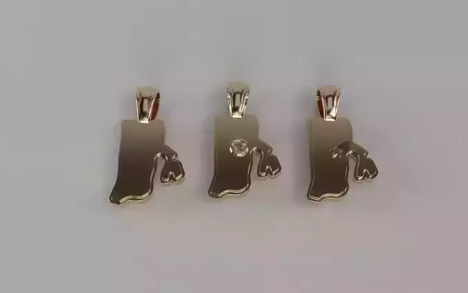 US State Flag Pendants - Rhode Island