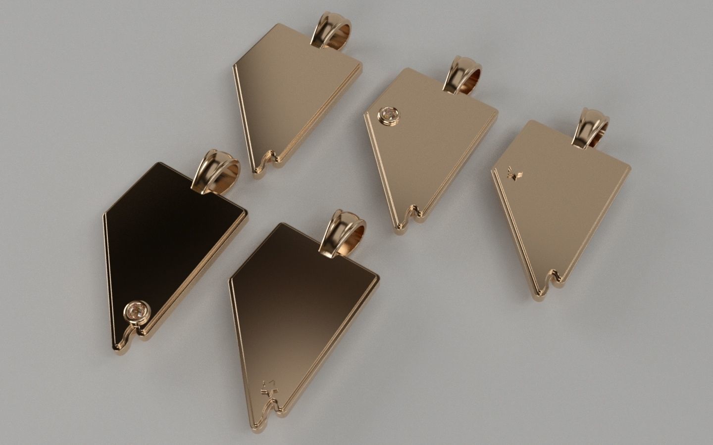 US State Flag Pendants - Nevada 3D print model_1