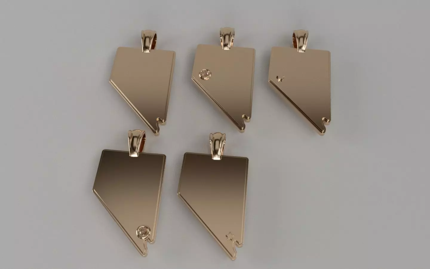 US State Flag Pendants - Nevada 3D print model_0