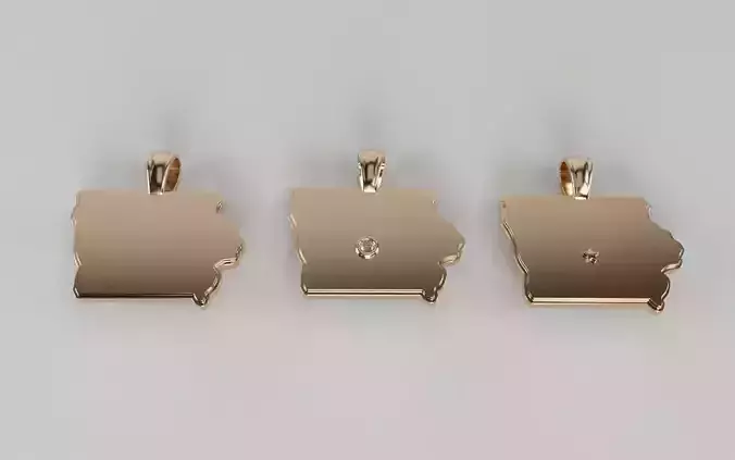US State Flag Pendants - Iowa 3D print model