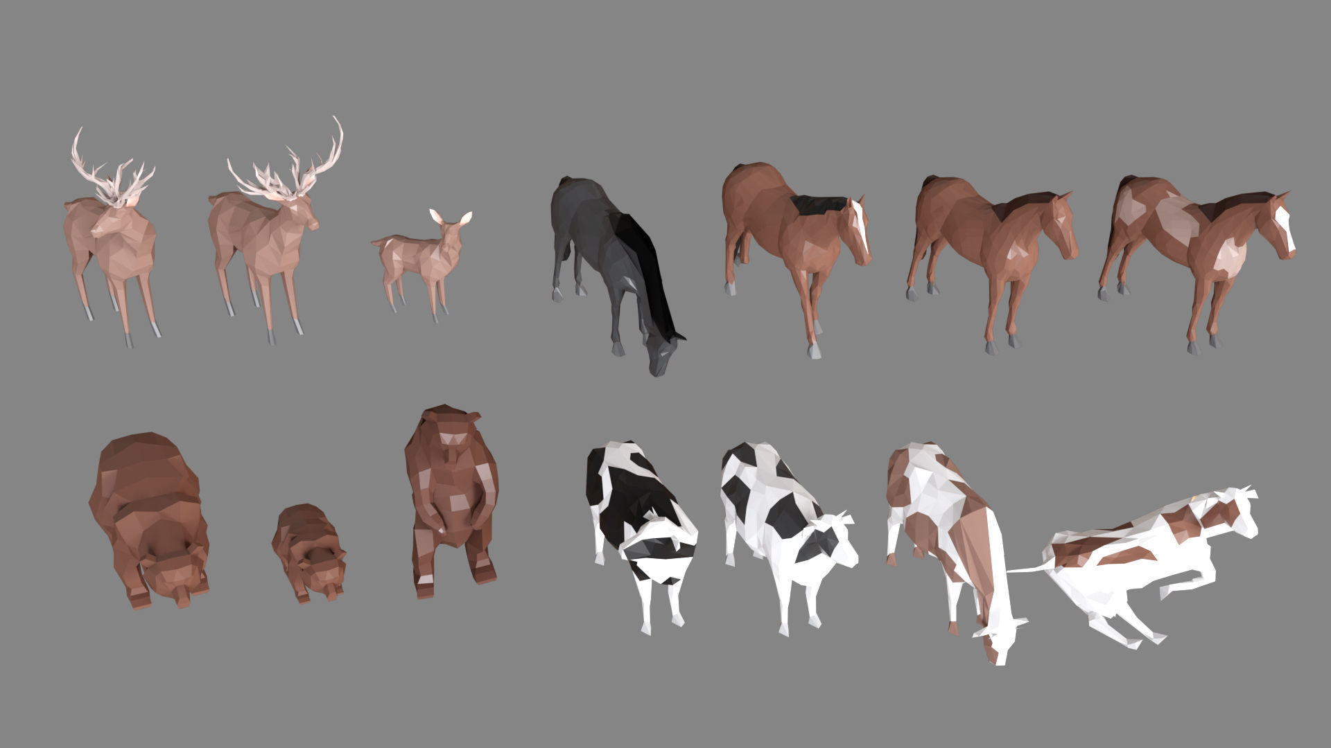 Village Low-poly 3D model_27