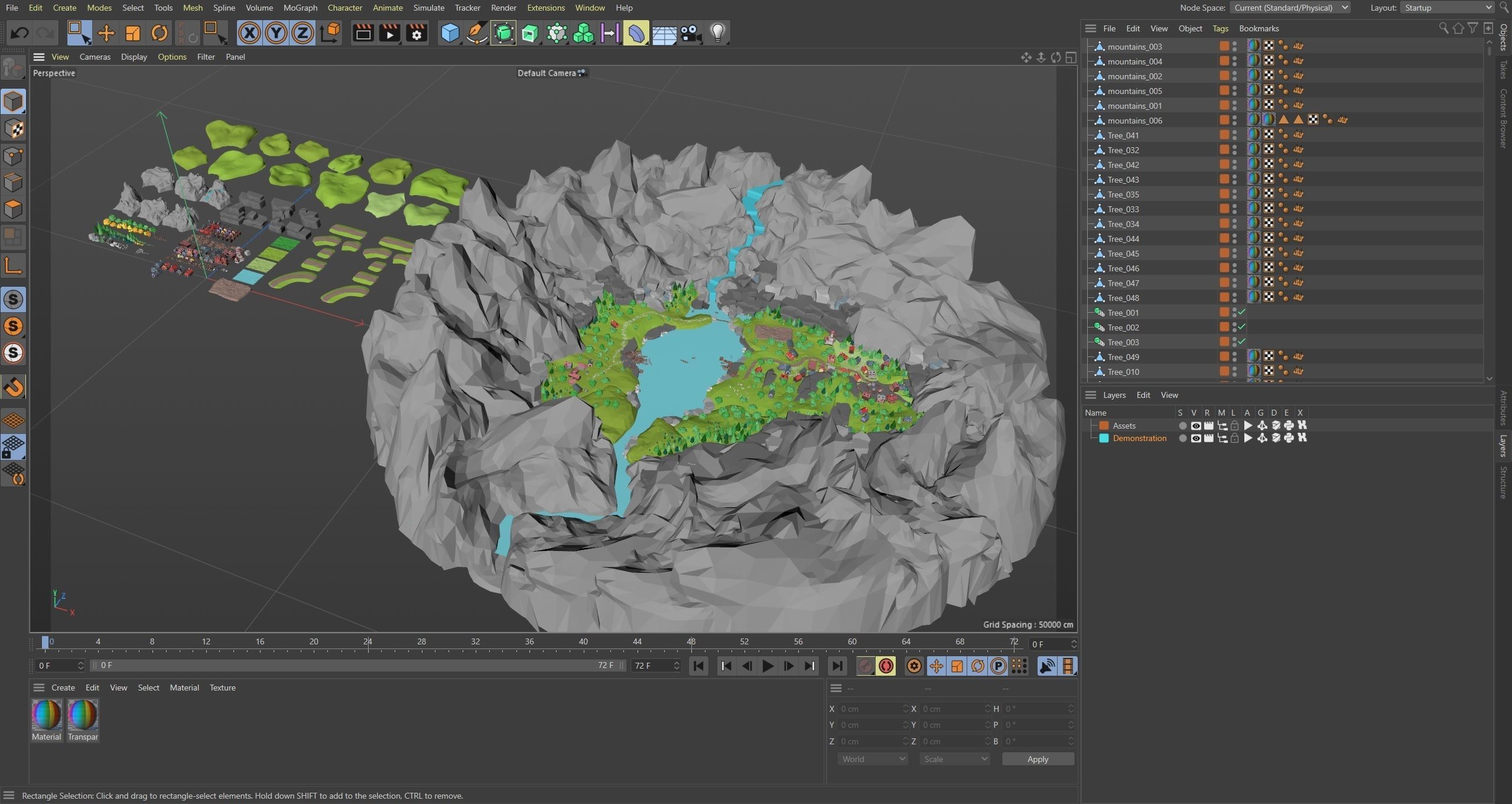 Village Low-poly 3D model_32