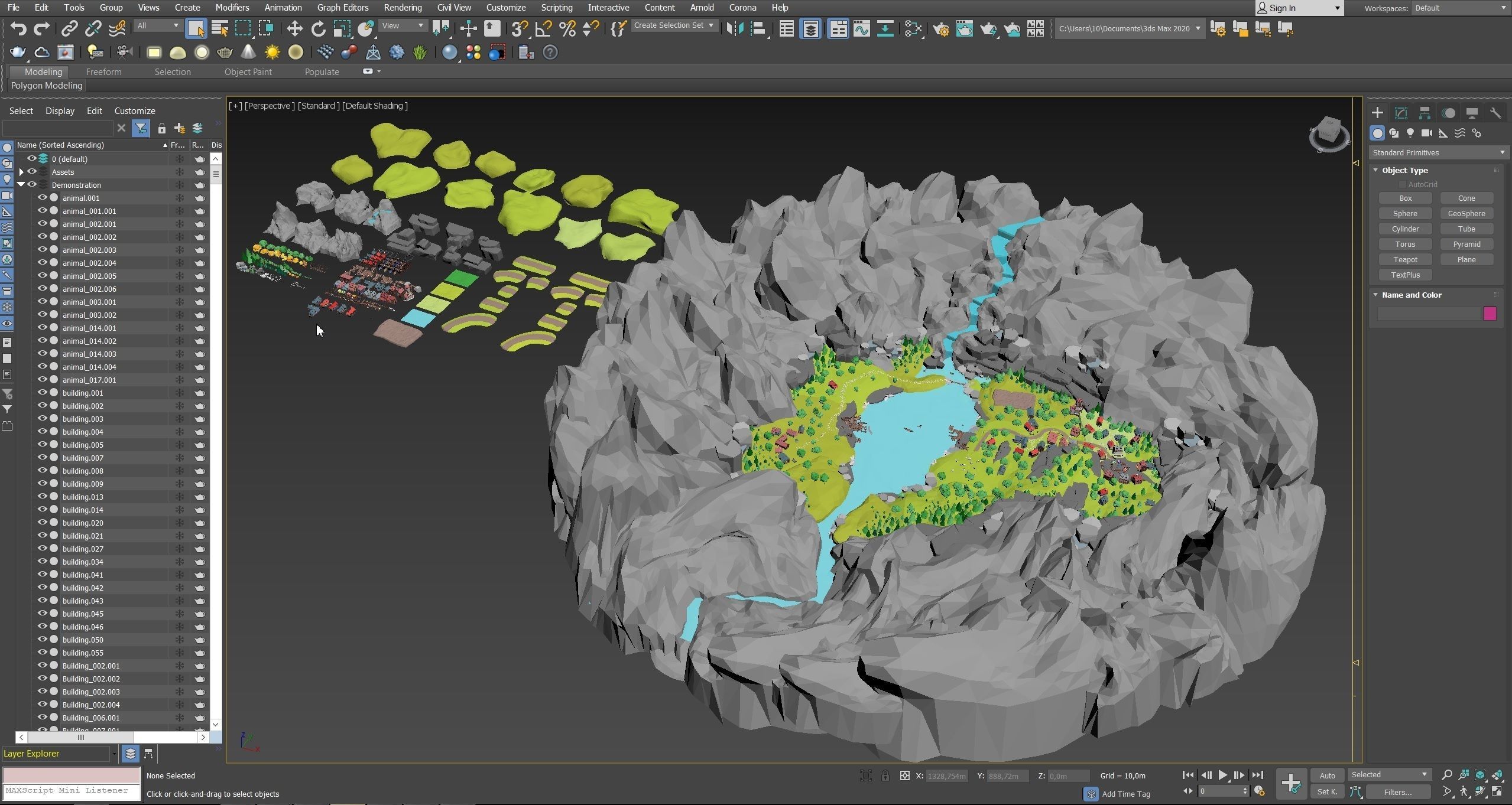 Village Low-poly 3D model_33