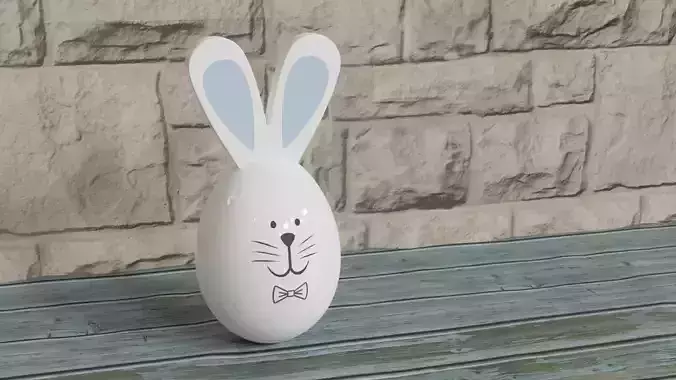 Cute Ceramic Easter Bunny