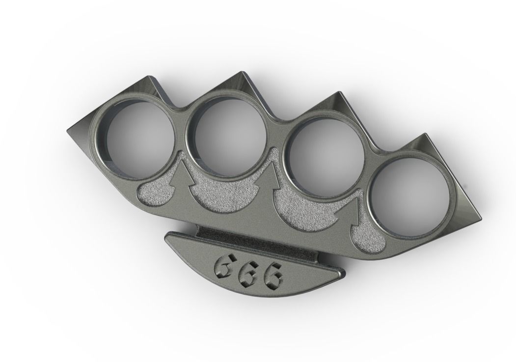 knuckleduster 01 3D print model_2