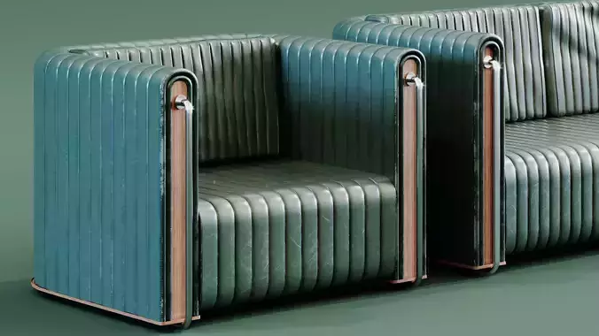 Sofa moderno com Poltrona  ROBs 3D model Sofa moderno com Poltrona  ROBs 3D model