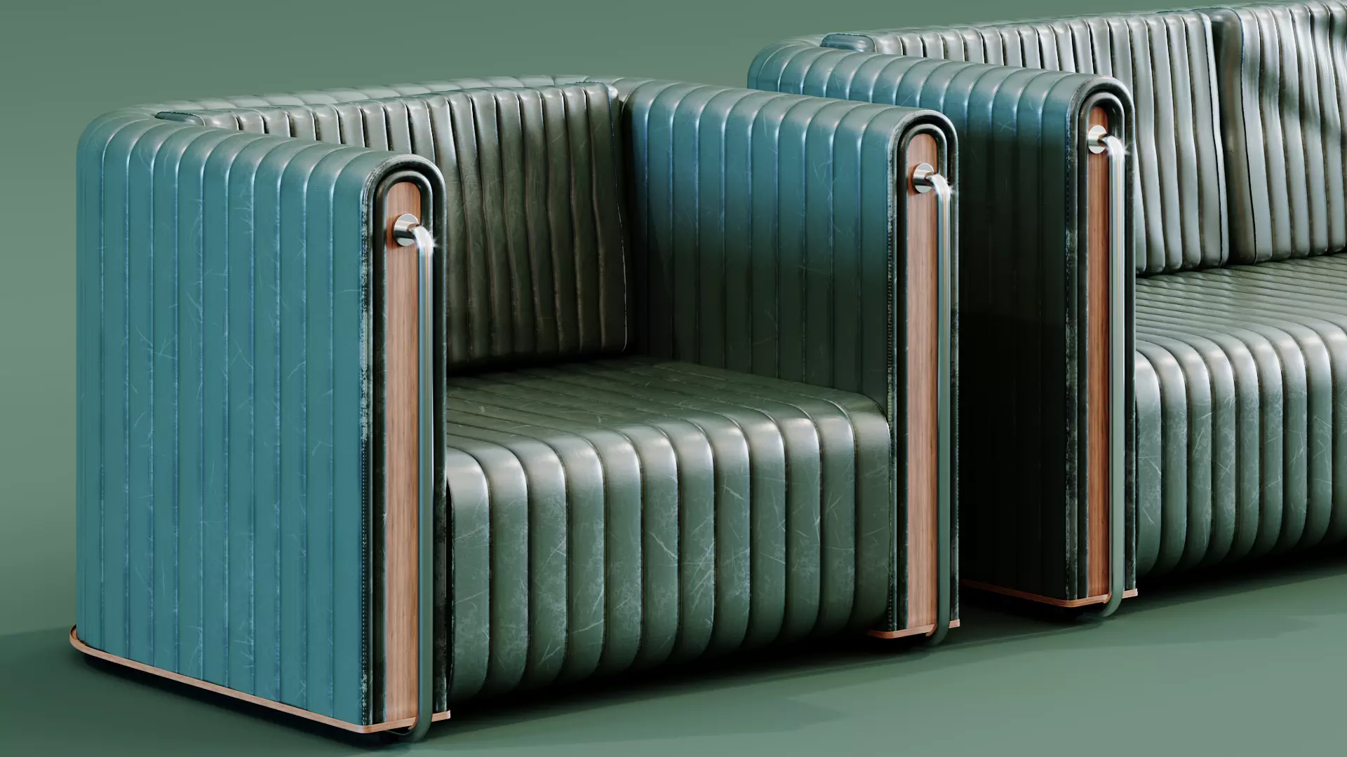 Sofa moderno com Poltrona  ROBs 3D model_0