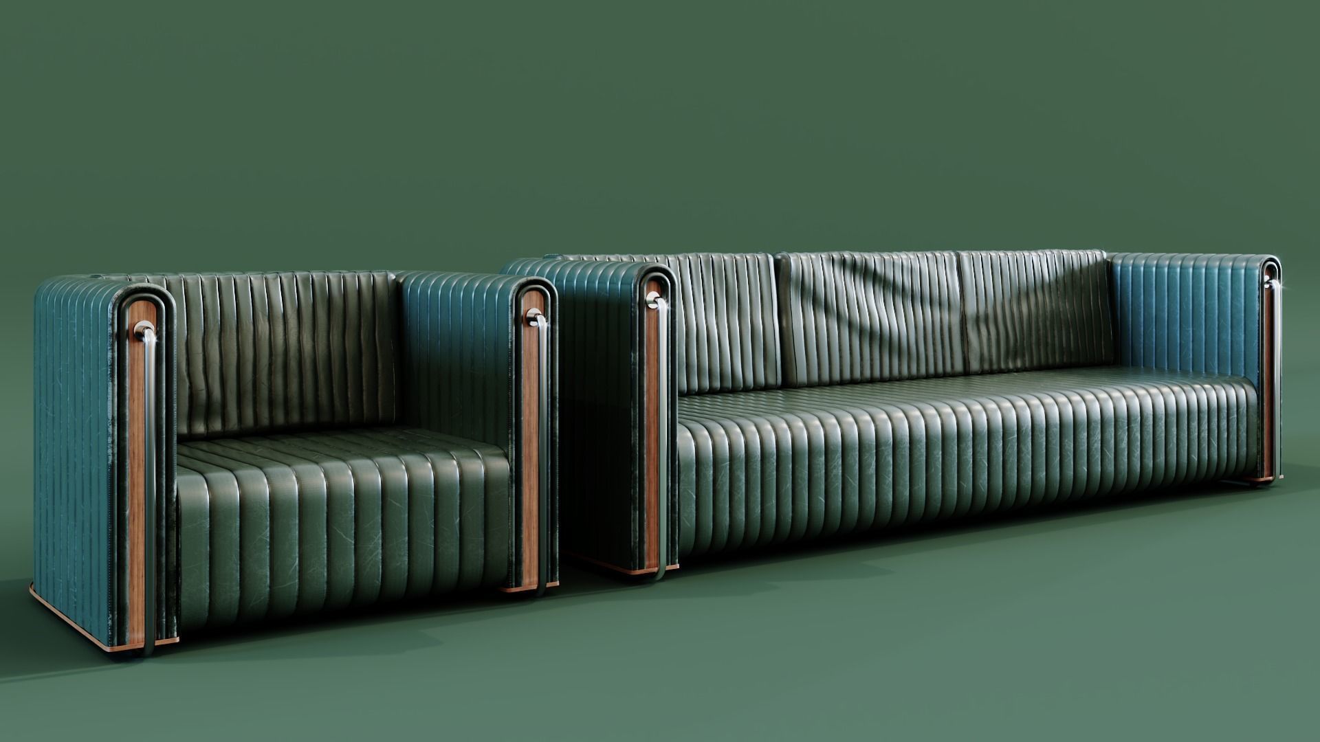 Sofa moderno com Poltrona  ROBs 3D model_3