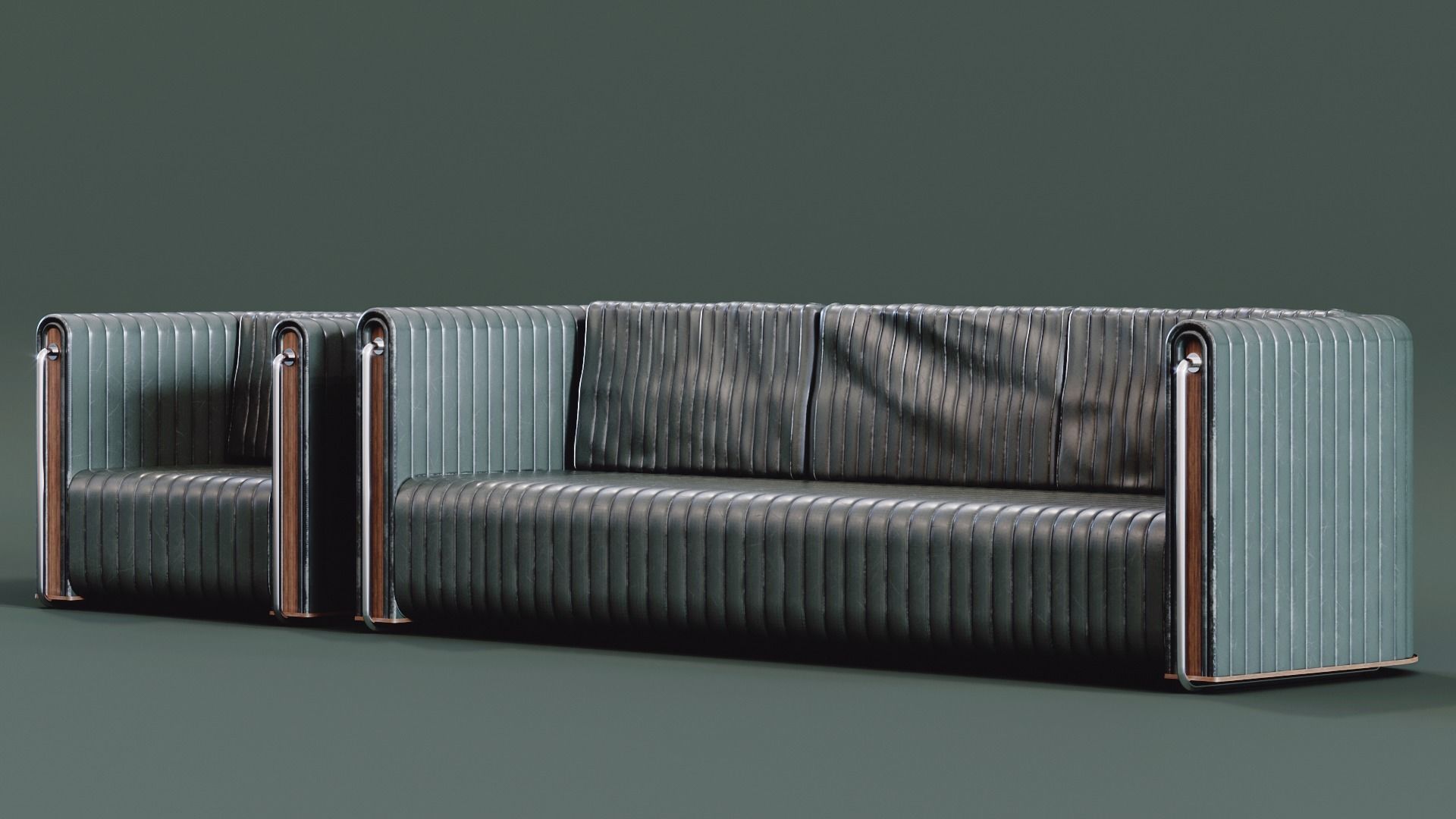 Sofa moderno com Poltrona  ROBs 3D model_5