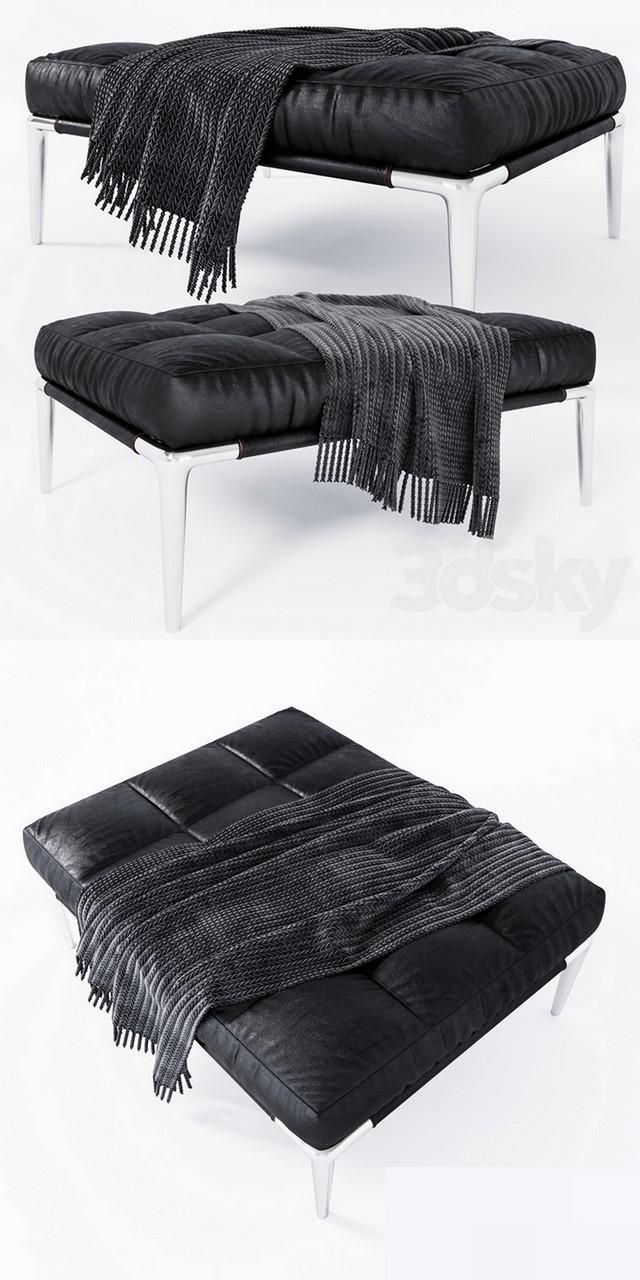 Sofa and Armchair Collection Low-poly 3D model_4