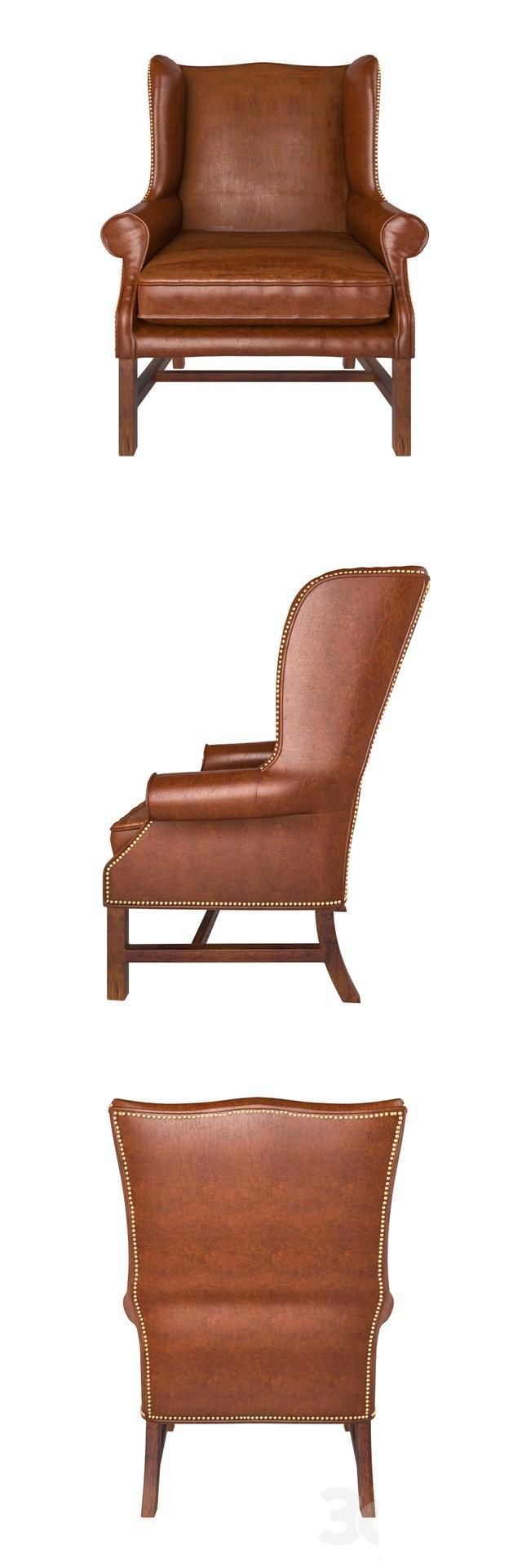 Sofa and Armchair Collection Low-poly 3D model_9