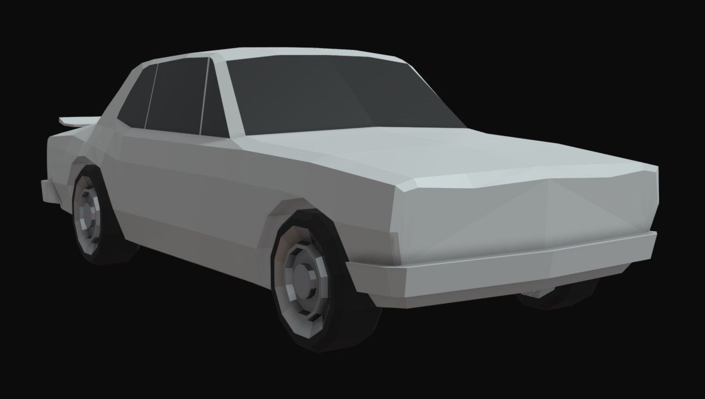 Skyline 2000 GTR Low Poly Low-poly 3D model_3