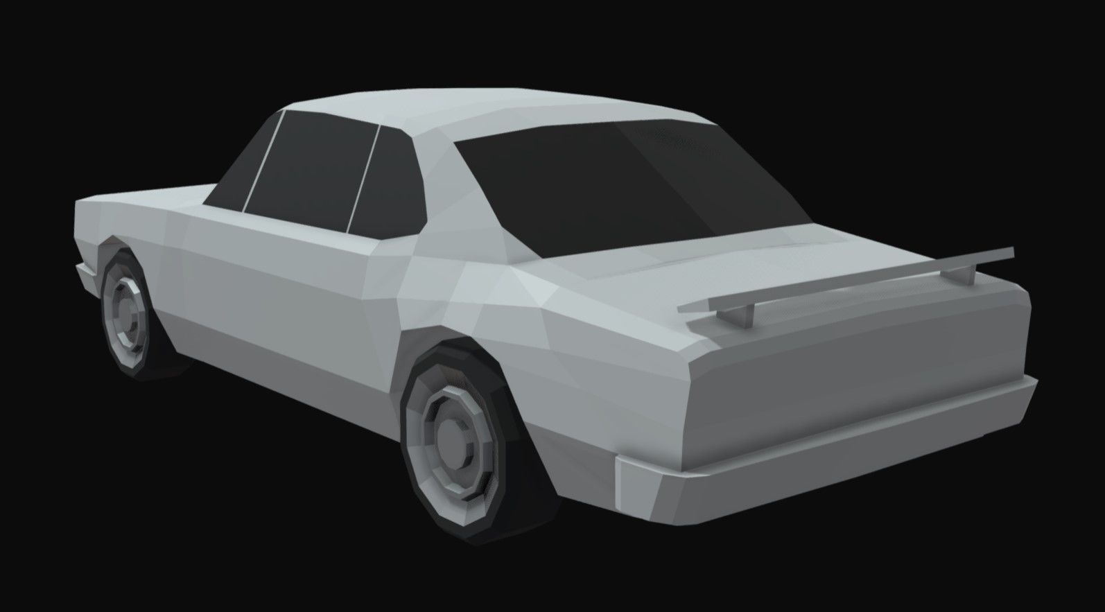 Skyline 2000 GTR Low Poly Low-poly 3D model_1