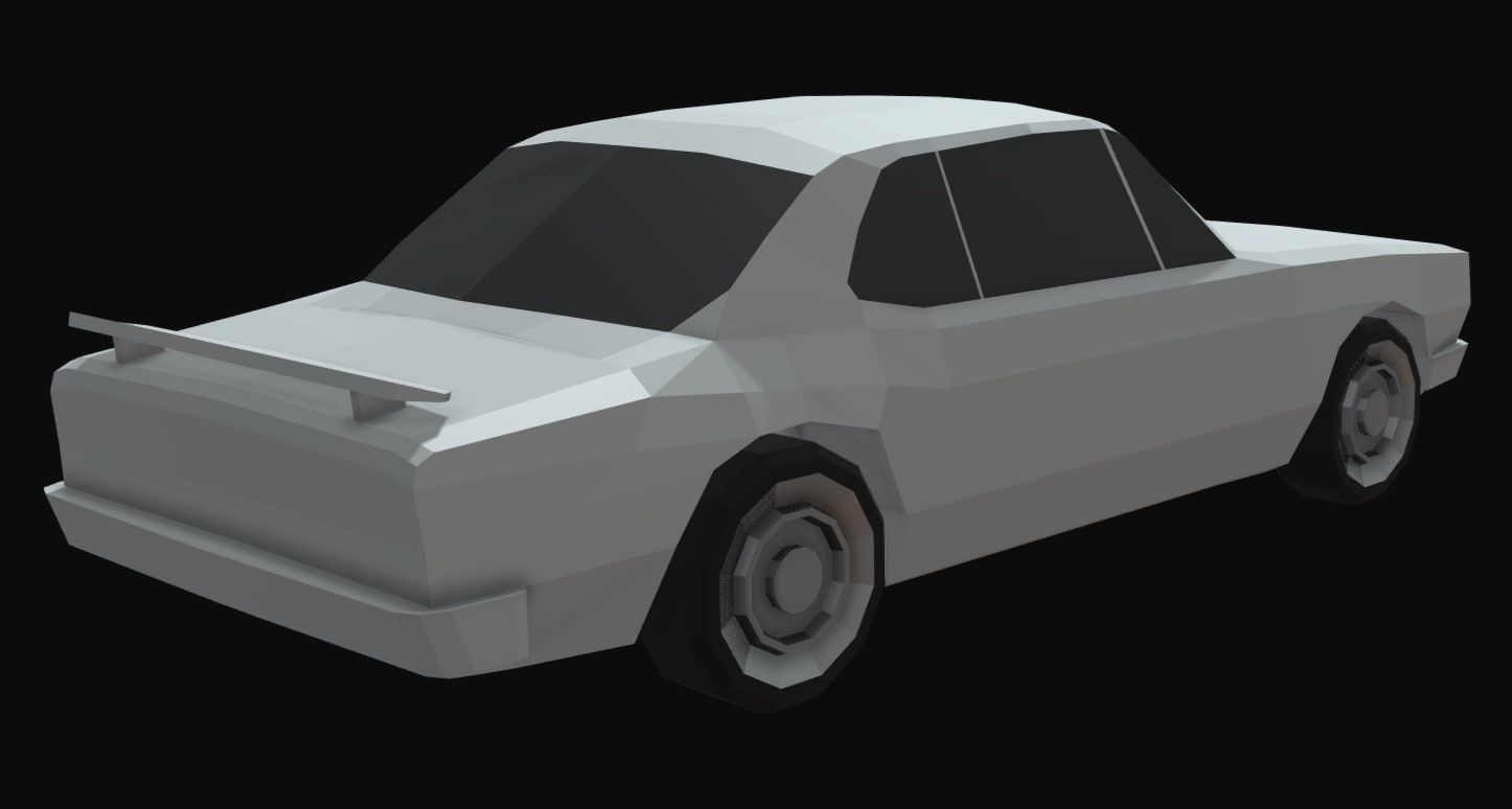 Skyline 2000 GTR Low Poly Low-poly 3D model_2