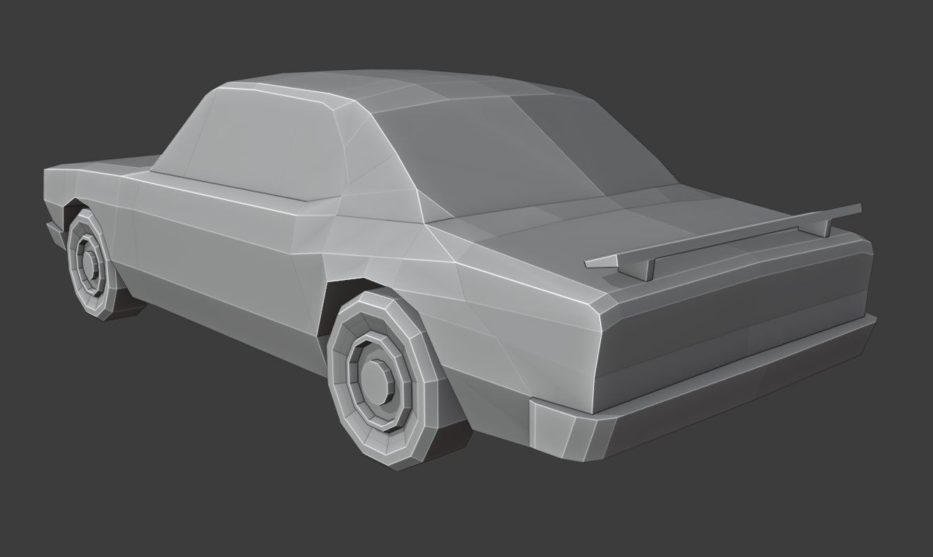 Skyline 2000 GTR Low Poly Low-poly 3D model_9