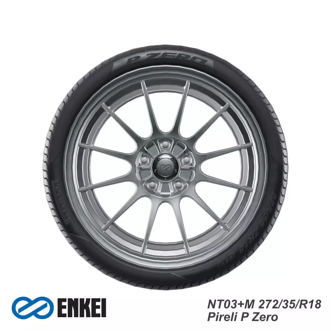 Enkei NT03-M with Pirelli P-Zero Wheels Low-poly 3D model