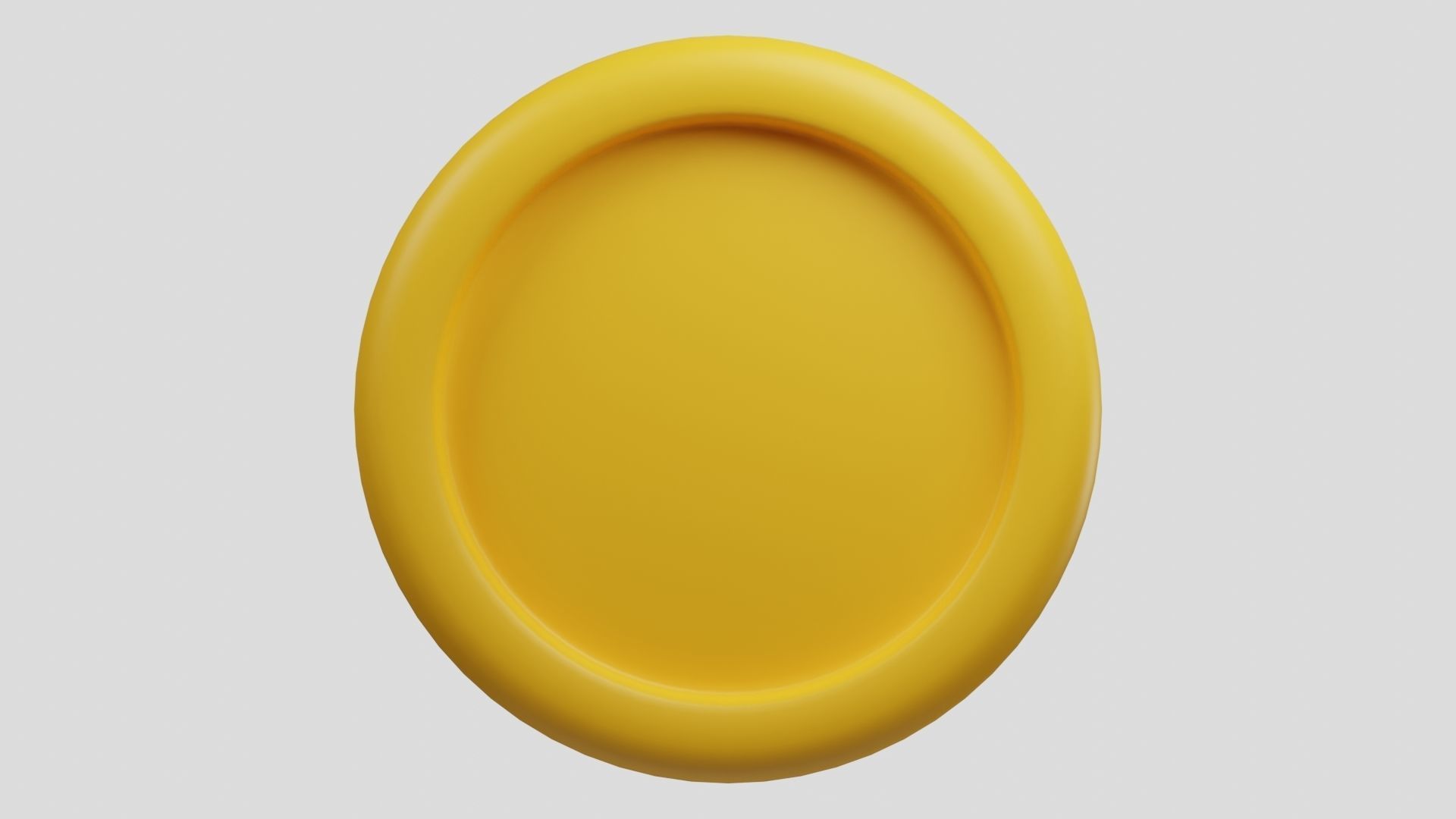 Binance or BNB Gold Crypto Coin with cartoon style 3D model_3