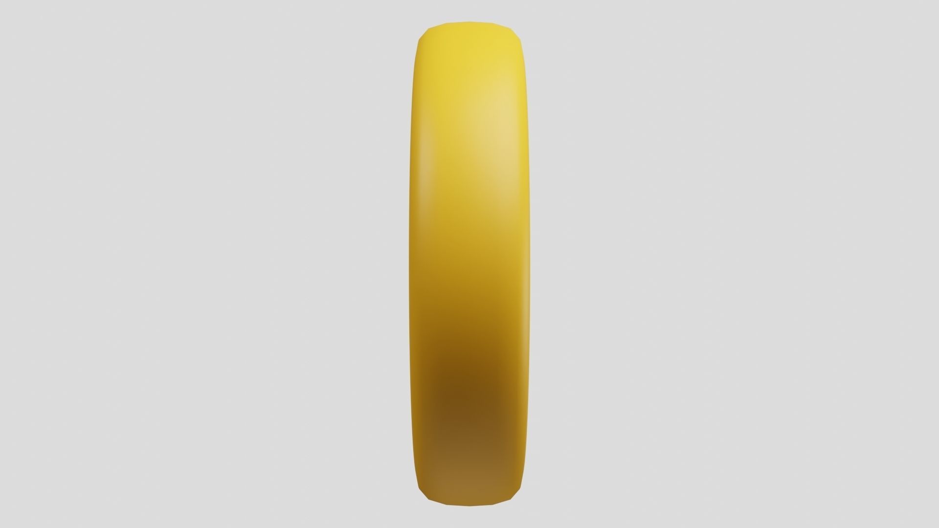 Binance or BNB Gold Crypto Coin with cartoon style 3D model_2