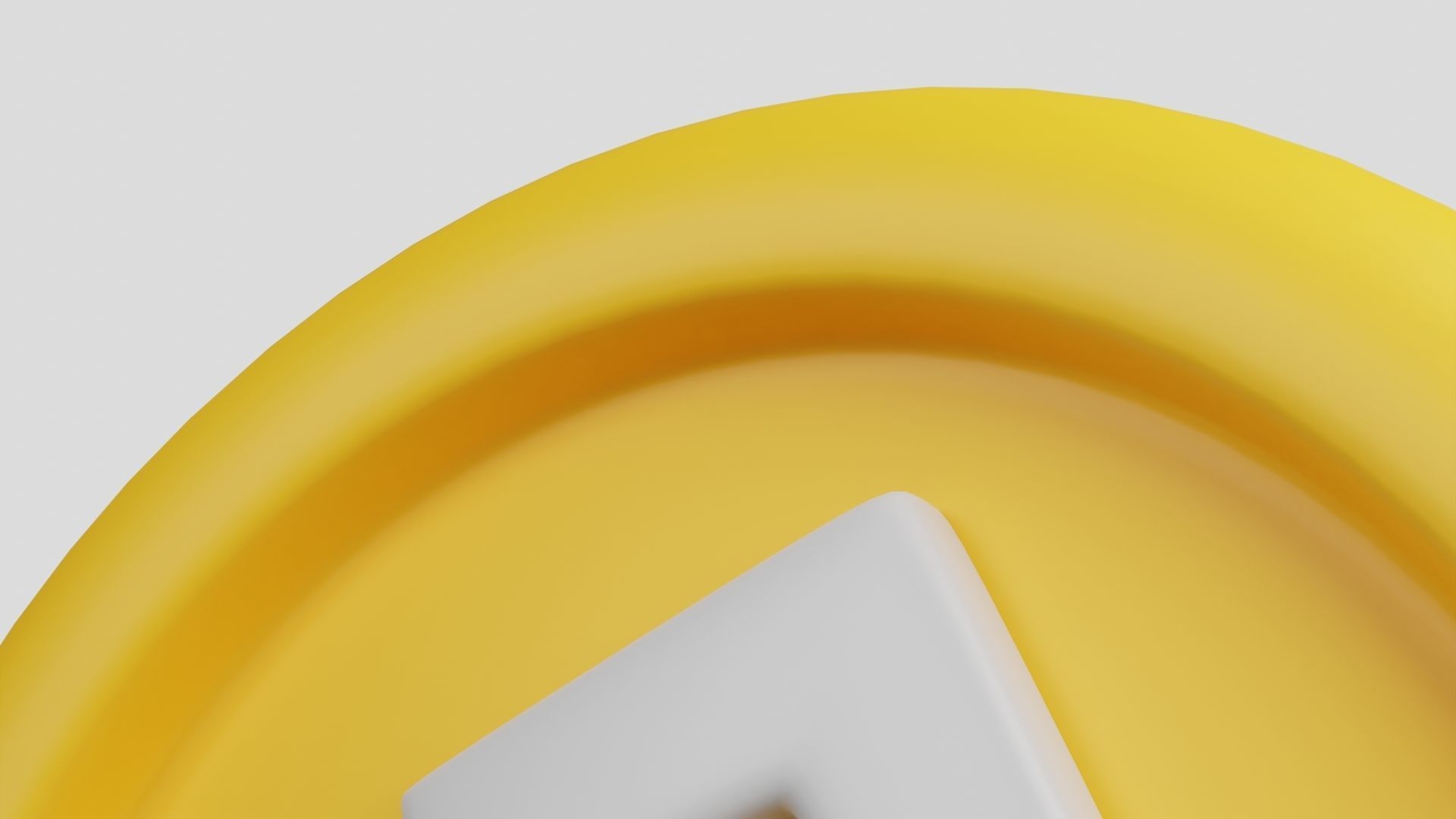 Binance or BNB Gold Crypto Coin with cartoon style 3D model_4