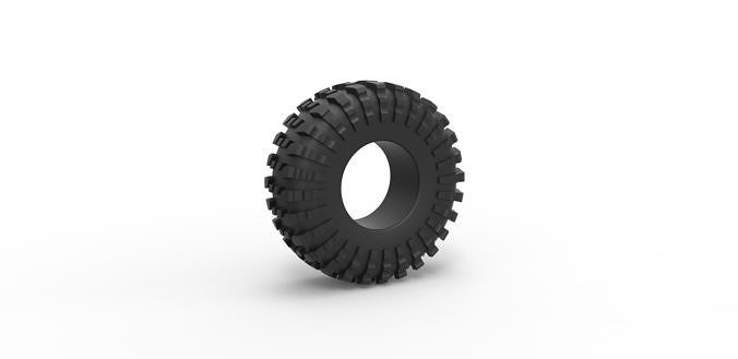 Rock bouncer Super Swamper modified tire Scale 1 to 25 3D print model