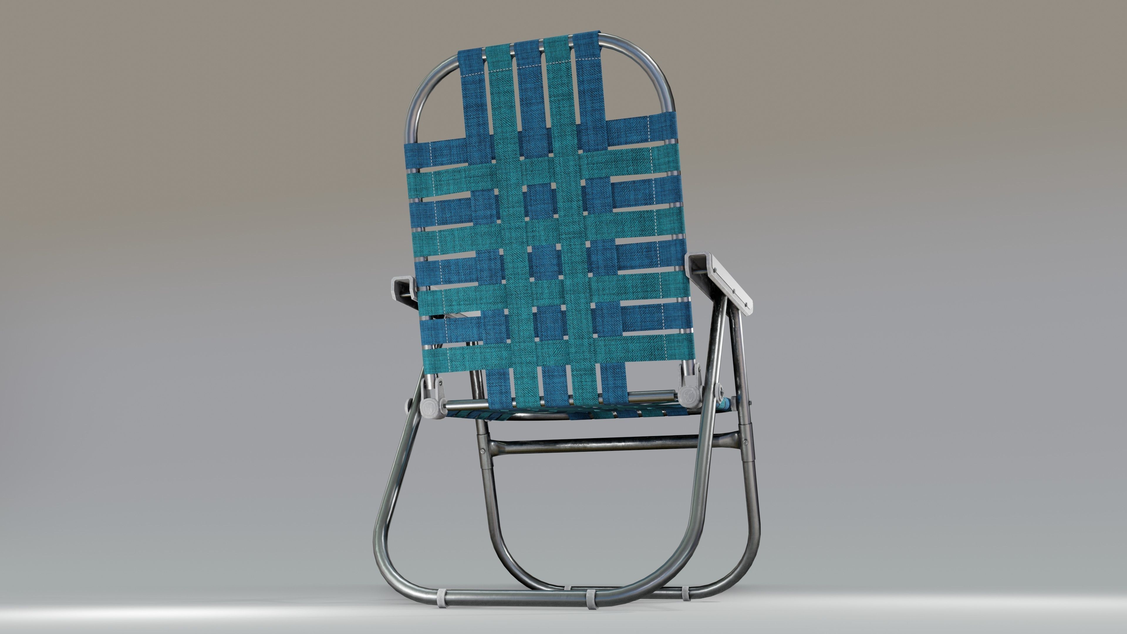 Beach Chair Low-poly 3D model_14