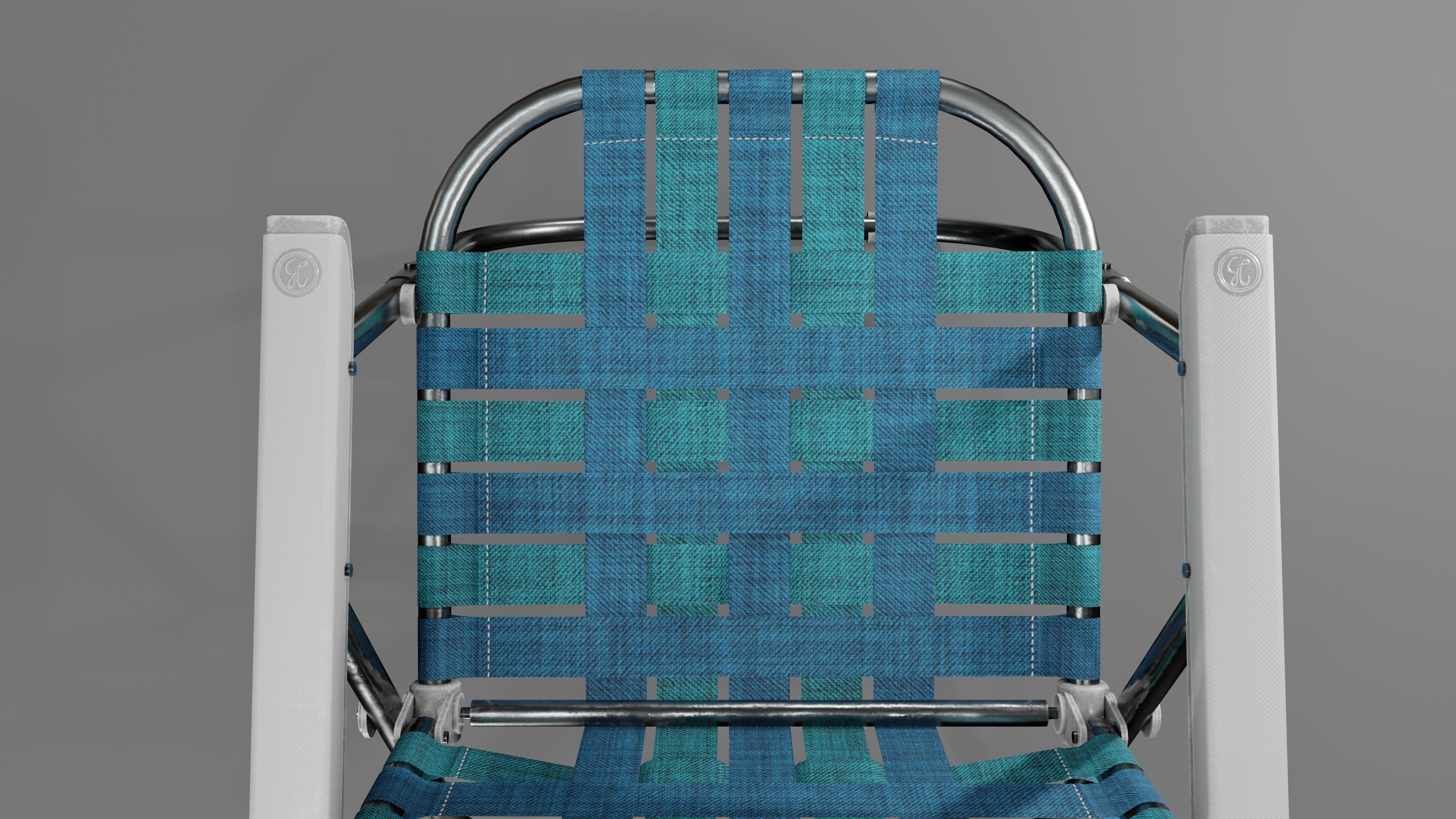 Beach Chair Low-poly 3D model_7