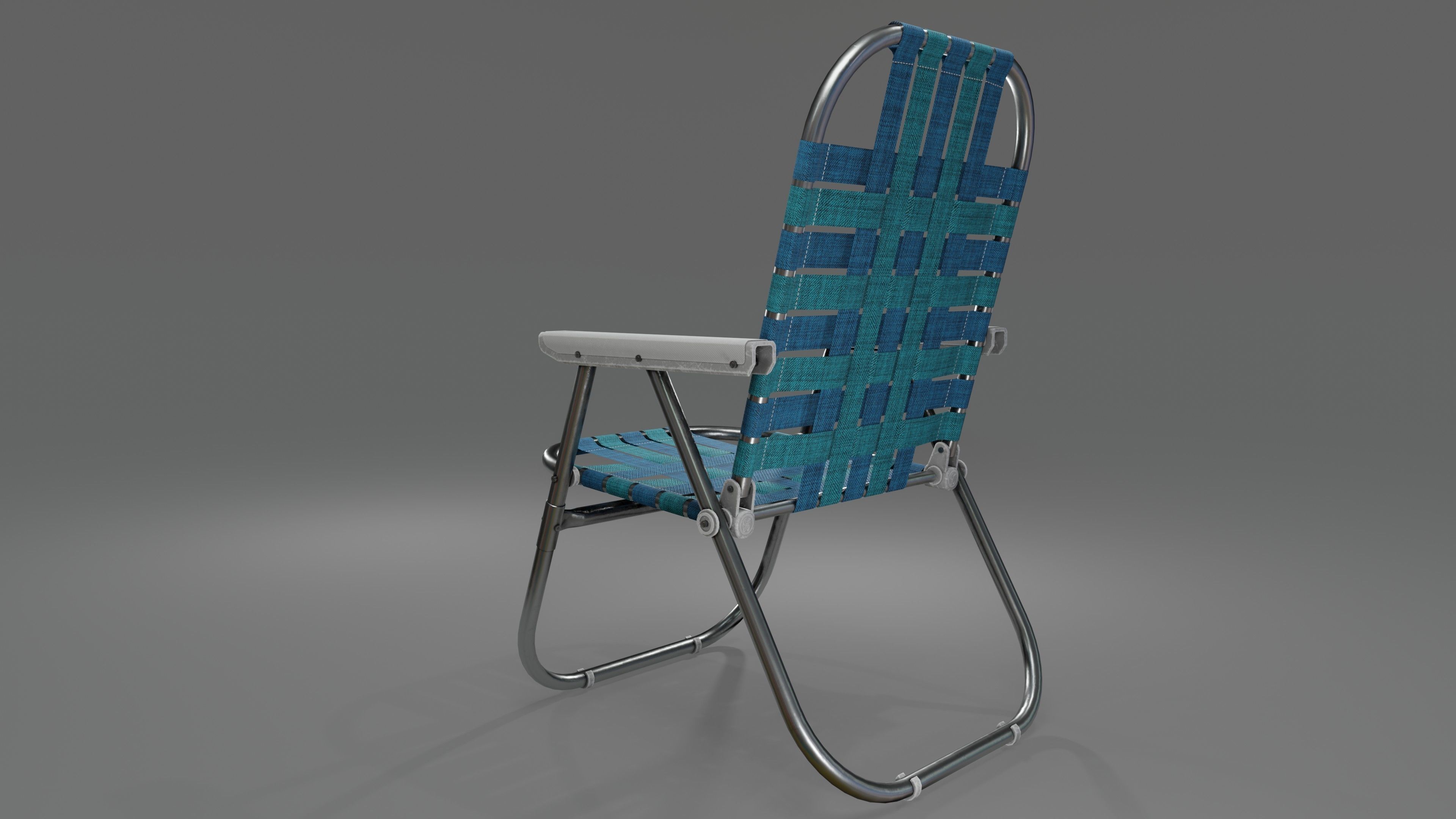 Beach Chair Low-poly 3D model_10
