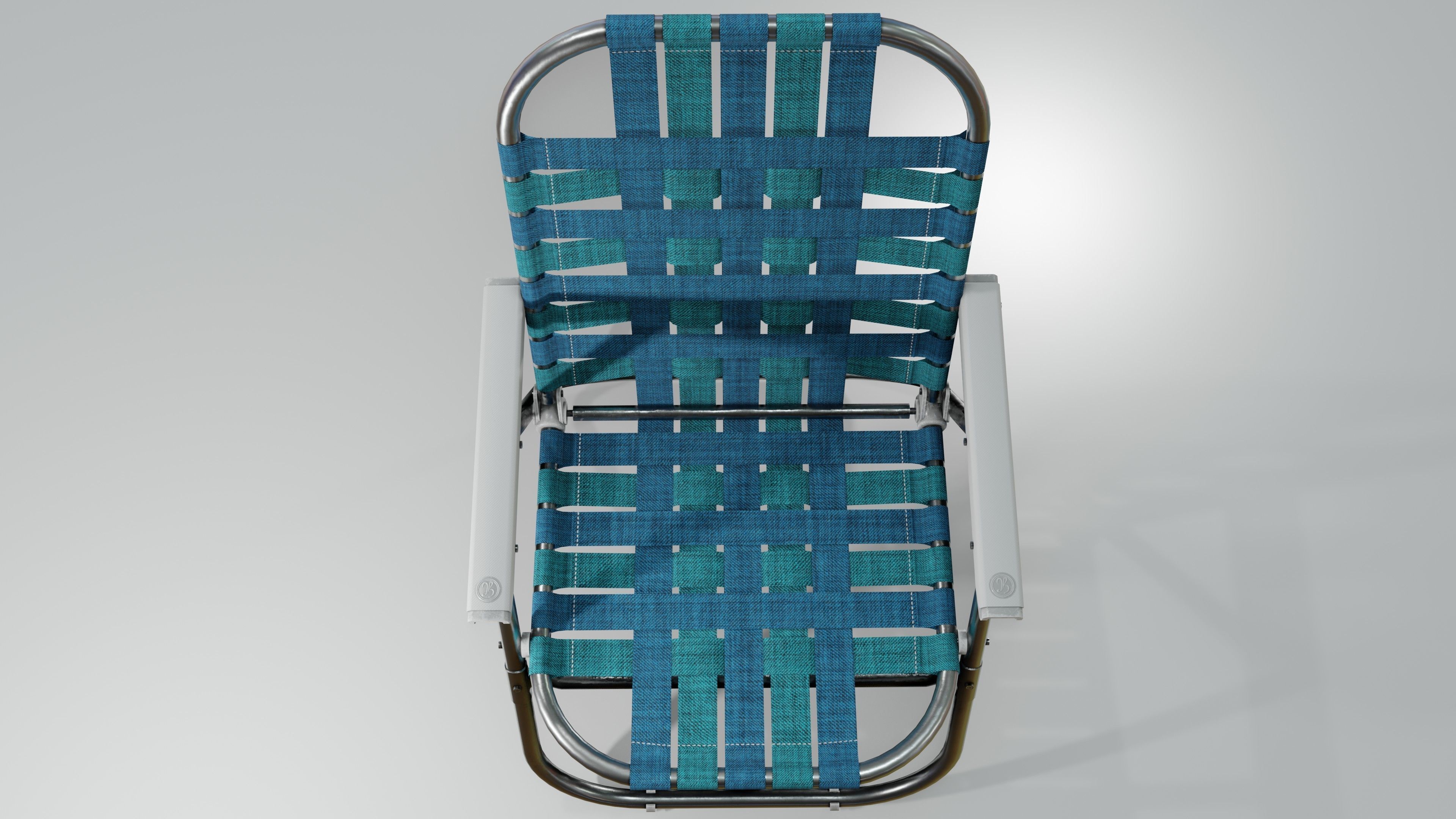 Beach Chair Low-poly 3D model_12
