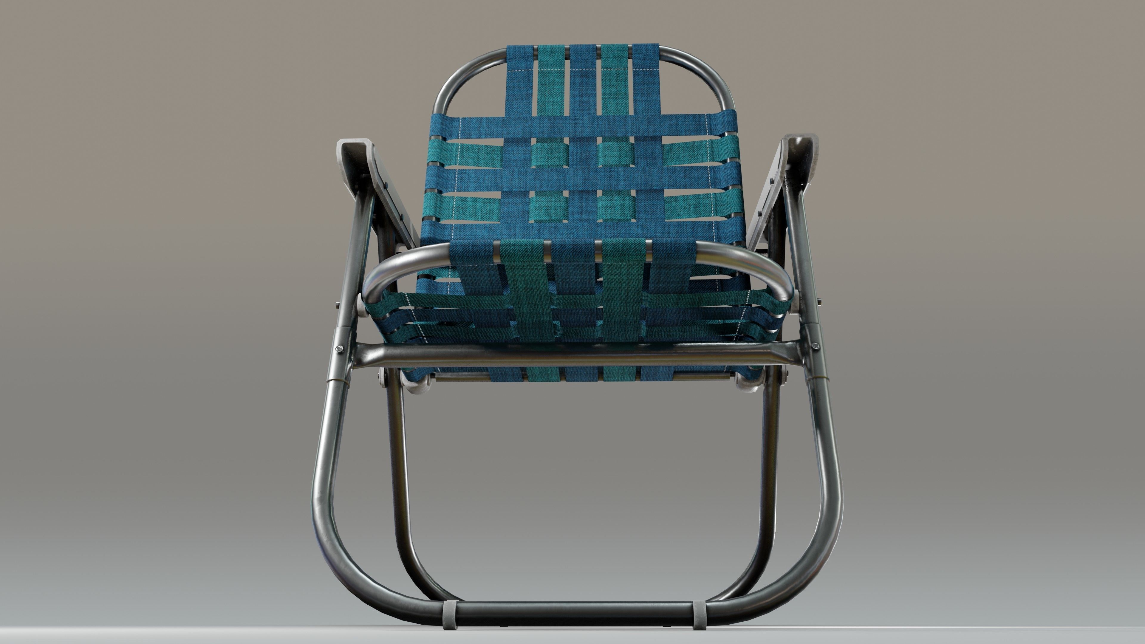 Beach Chair Low-poly 3D model_11