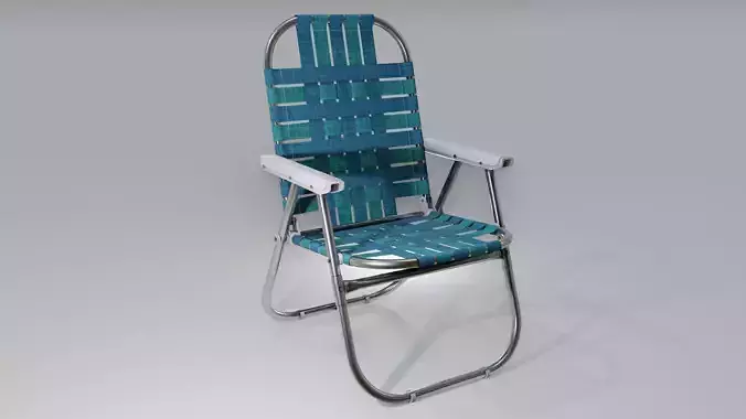 Beach Chair Low-poly 3D model