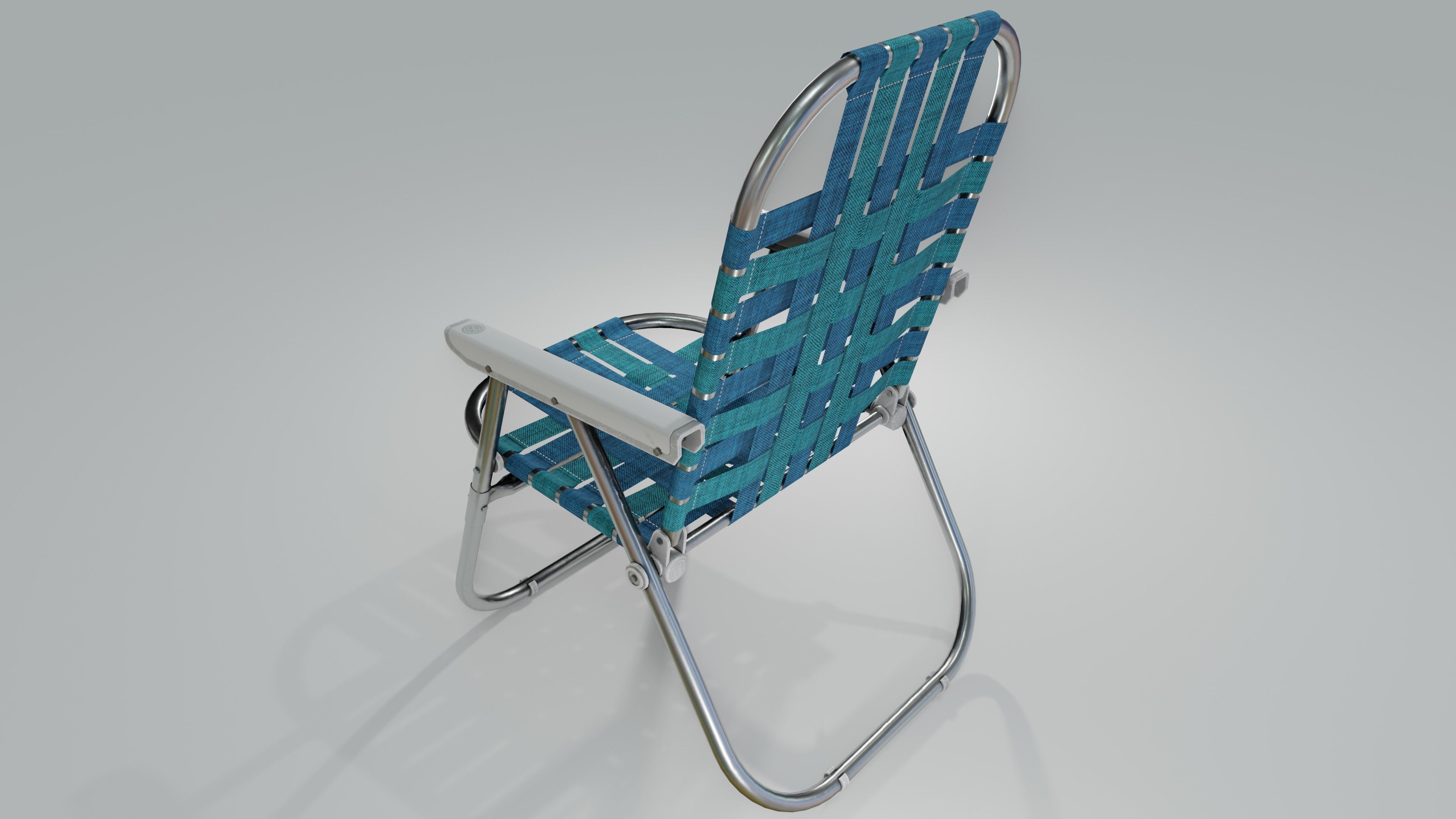 Beach Chair Low-poly 3D model_15