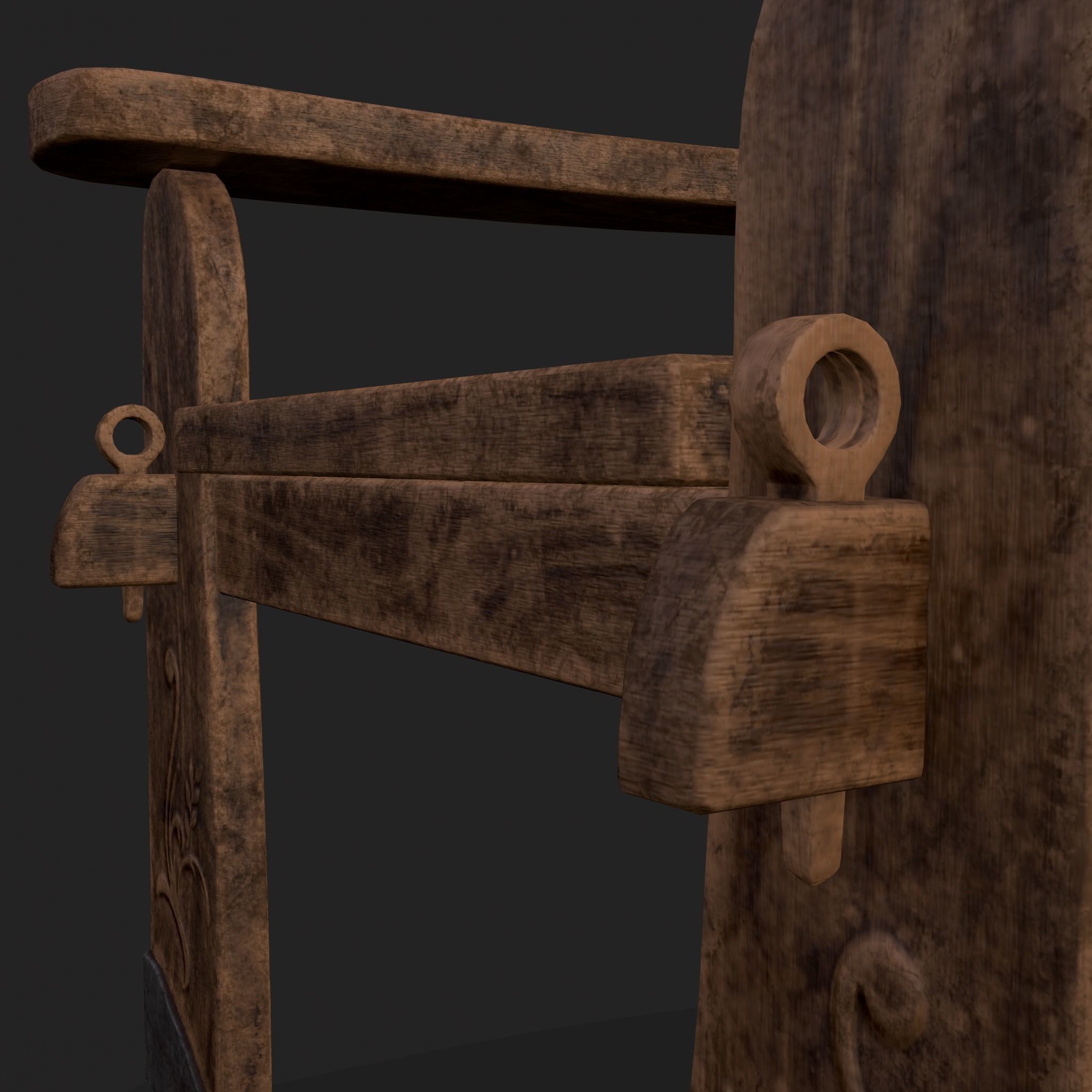 Tribe Chair Low-poly 3D model_9