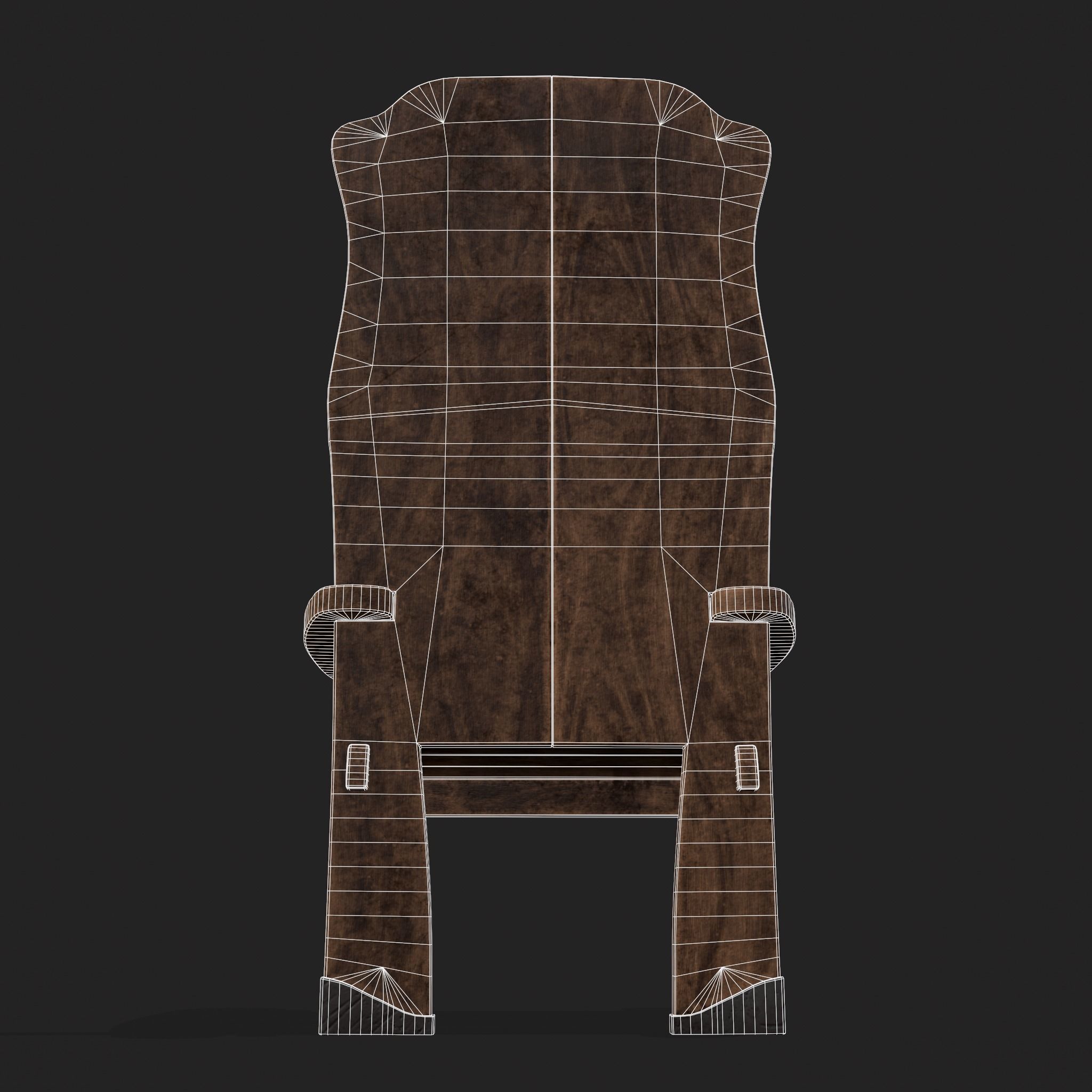 Tribe Chair Low-poly 3D model_16