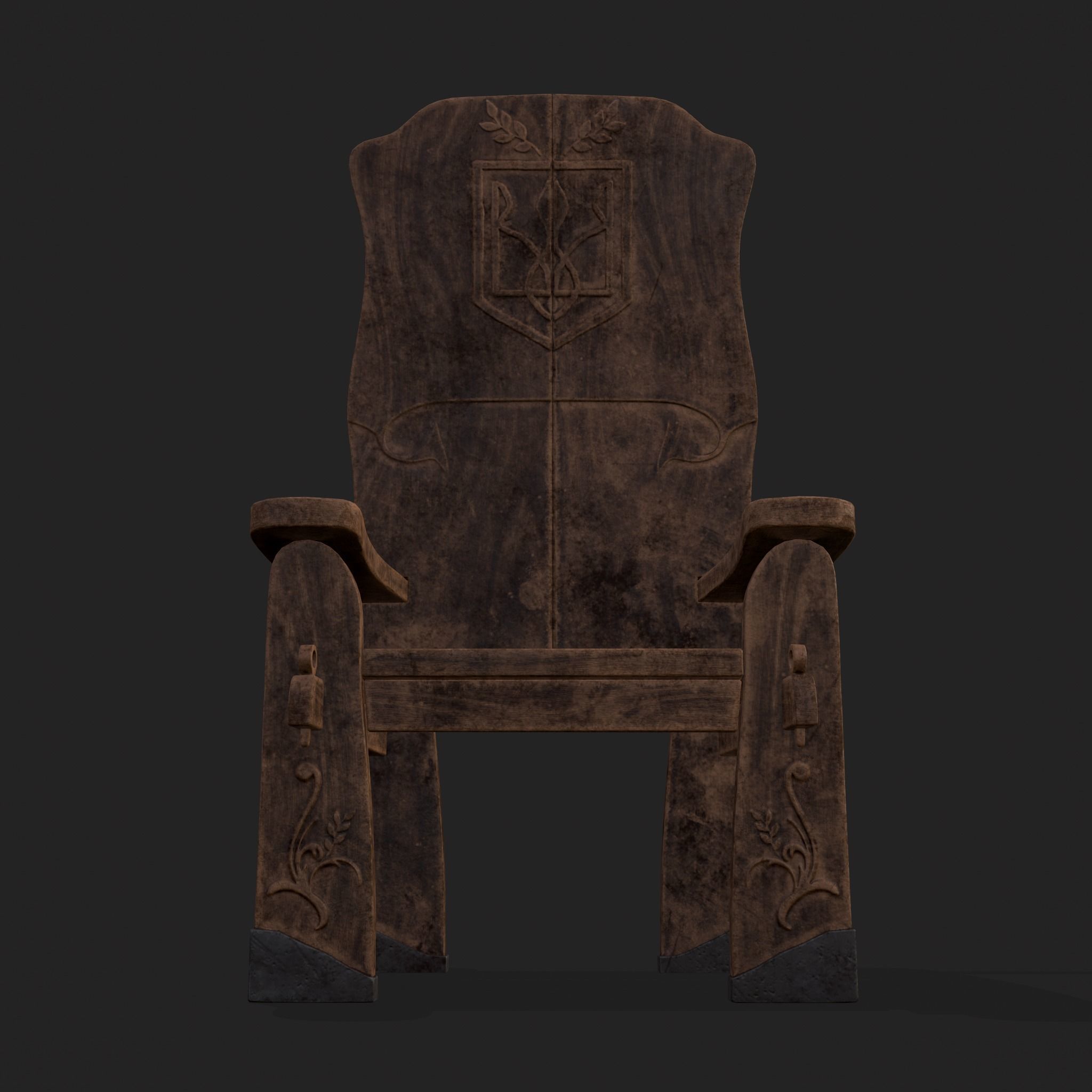Tribe Chair Low-poly 3D model_13