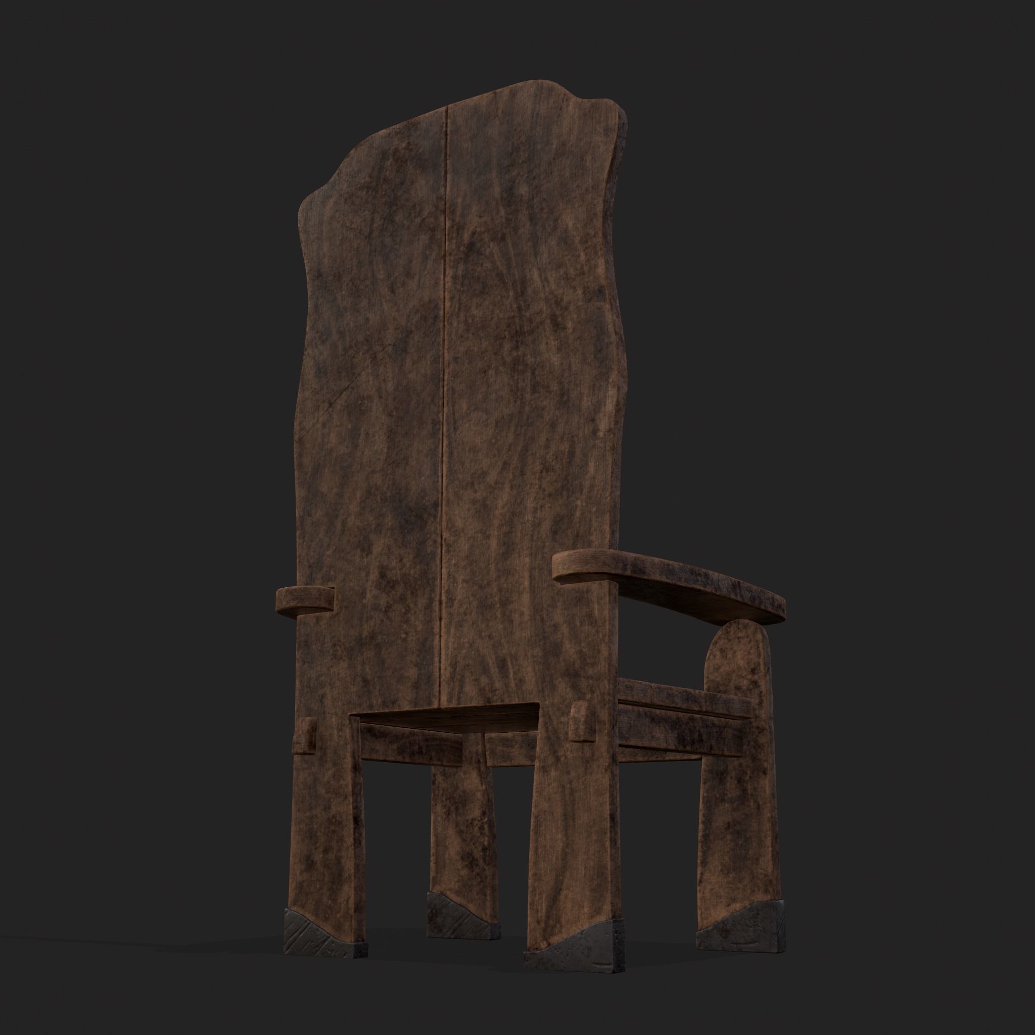 Tribe Chair Low-poly 3D model_3