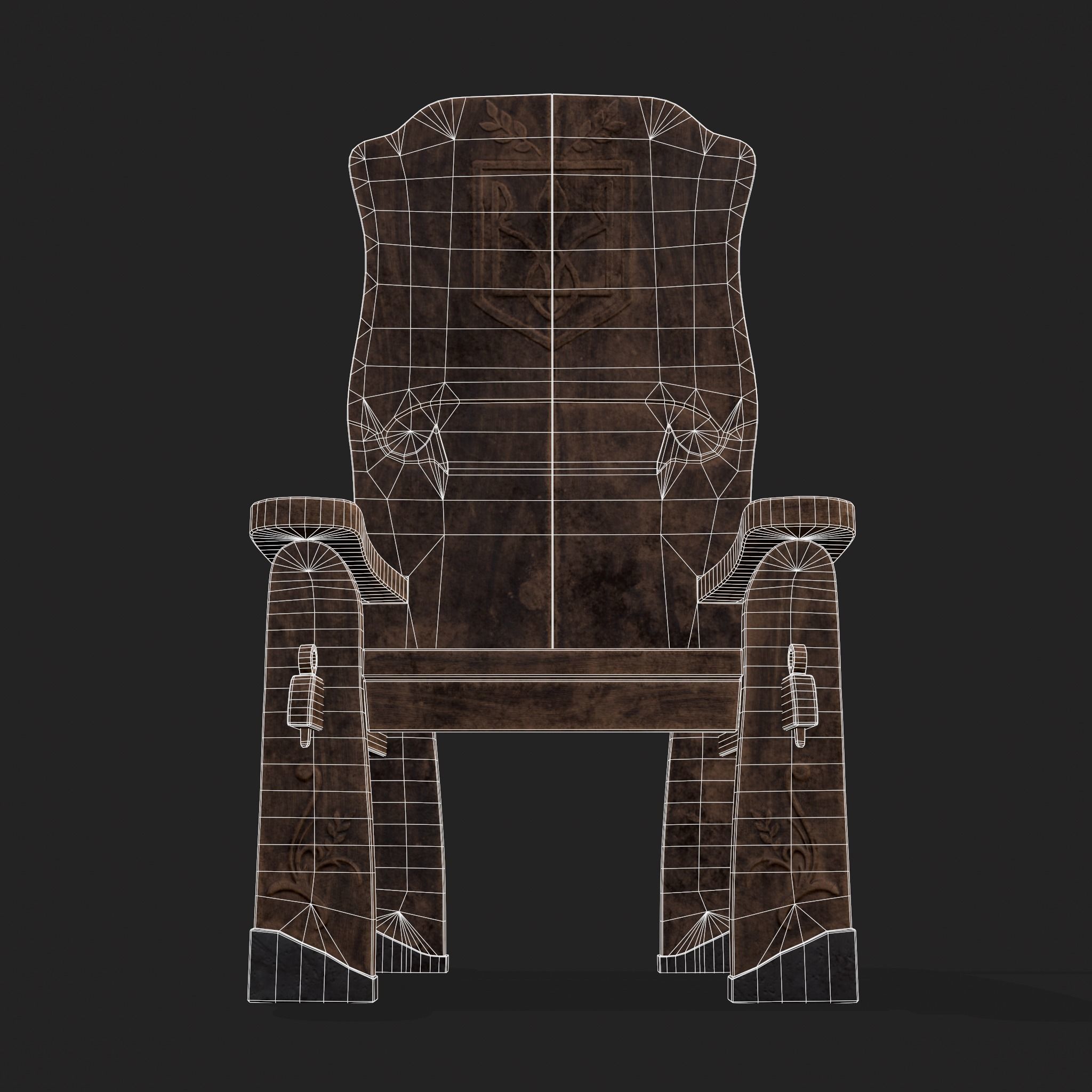 Tribe Chair Low-poly 3D model_14